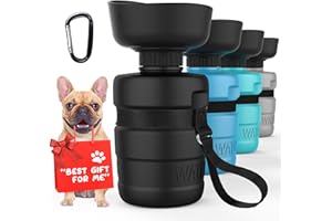 PETDOTT Dog Water Bottle, Portable Dog Water Bowl Dispenser Puppy Travel Water Bowl, Pet Water Bottle for Thirsty Dogs Outdoor Walking, Hiking, Travel, Leak Proof & BPA Free-Safe Hydration