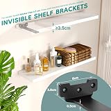 Yeabett Shelf Brackets 4 Pack Right Angle Floating Shelf Brackets 15cm 70kg view 2