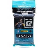 Panini 2021/22 Donruss Optic Basketball NBA Cello Pack with Blue Velocity Parallels - 15 Trading Cards Total