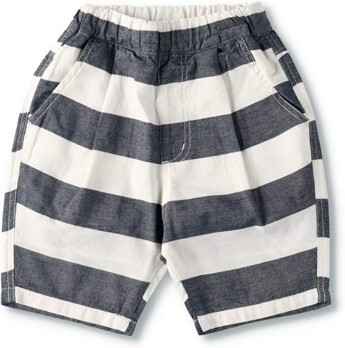 Amazon ブランシェス タック ボーダー ショートパンツ 男の子 キッズ 子供 90cm ネイビーブルー ショートパンツ ハーフパンツ 通販
