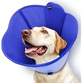 Dog Cone Collar for Large Medium Dogs, Soft Cone for dogs to Stop Licking | Adjustable Pet Recovery Collar After Surgery, Comfortable Dog Cone Alternative, Elizabethan Collar, Blue, L