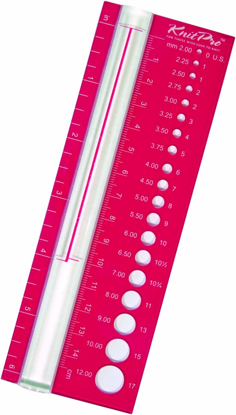 KnitPro - KnitPro Knitting Needle Gauge - 1 Piece, Sortiert, Pink