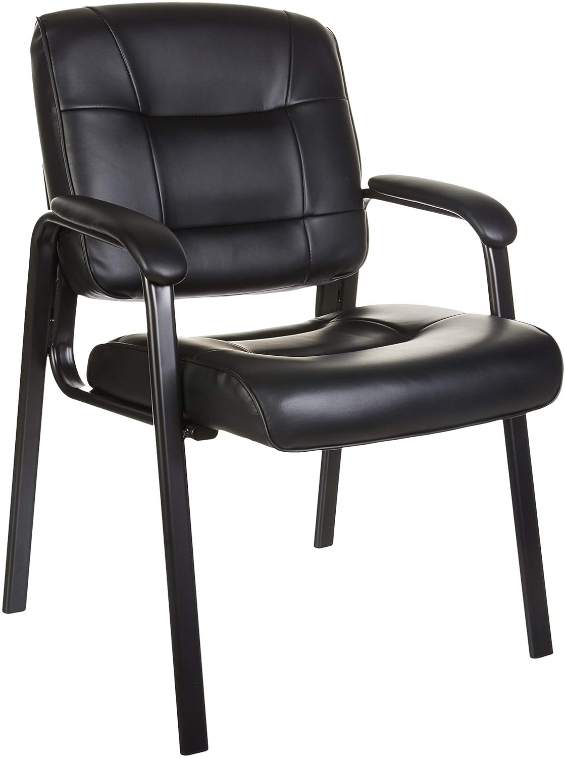 AmazonBasics Metal, Leather Guest Chair 