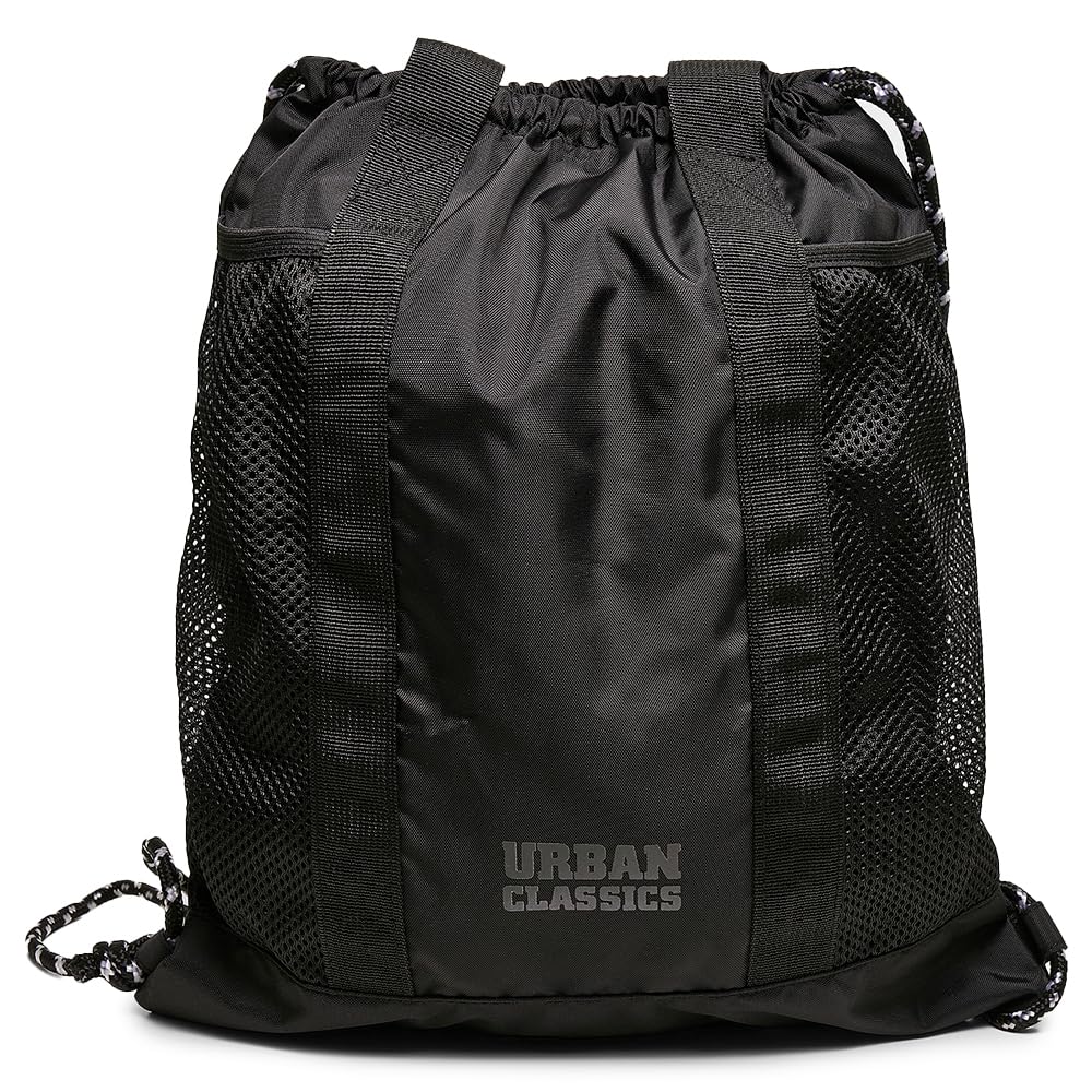 Urban Classics Unisex's Recycled Ripstop Multifunctional Gymbag Bag, Black, One Size