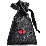 Drawstring Bag PU Leather Dice Pouch Perfect for Coin, D&D, Game