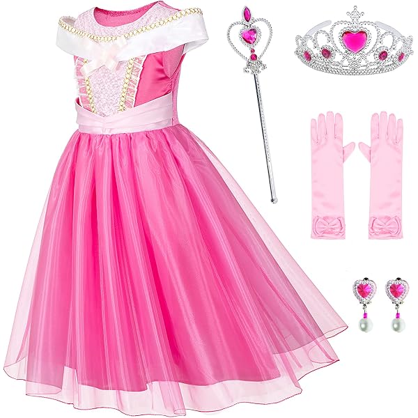 Rubie's Costume Da Principessa Rosa Per Bambina Taglia S | Vestito Con Guanti E Tiara | Travestimento Da Favola Per Halloween E Giochi - 2