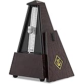 Donner Mechanical Metronome for Piano Guitar Drum Violin Saxophone Musician, Track Beat and Tempo, Loud Sound, Steel Movement, DPM-1, Wood Grain Color