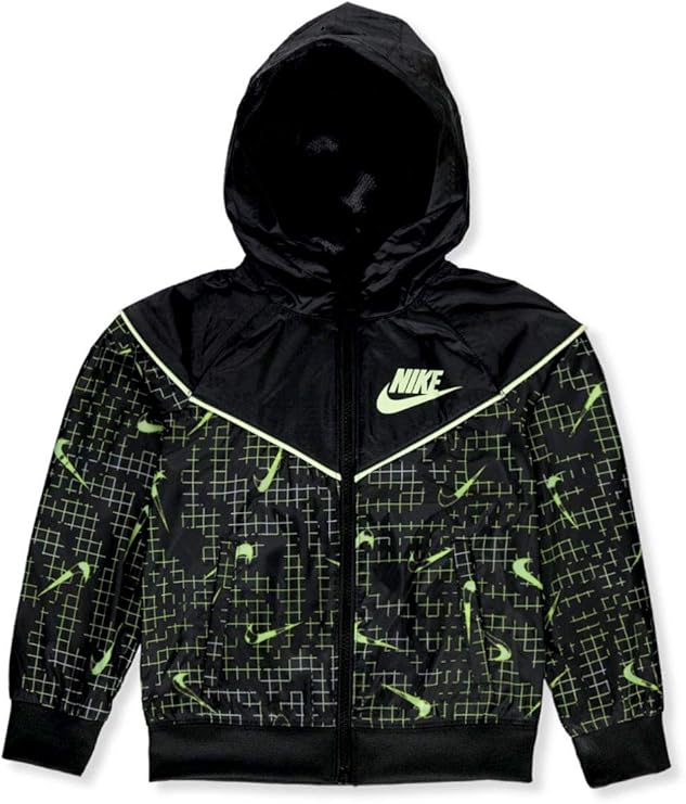 Amazon.com: Nike Boys' Glow-In-The-Dark Hooded Windbreaker Jacket: Clothing