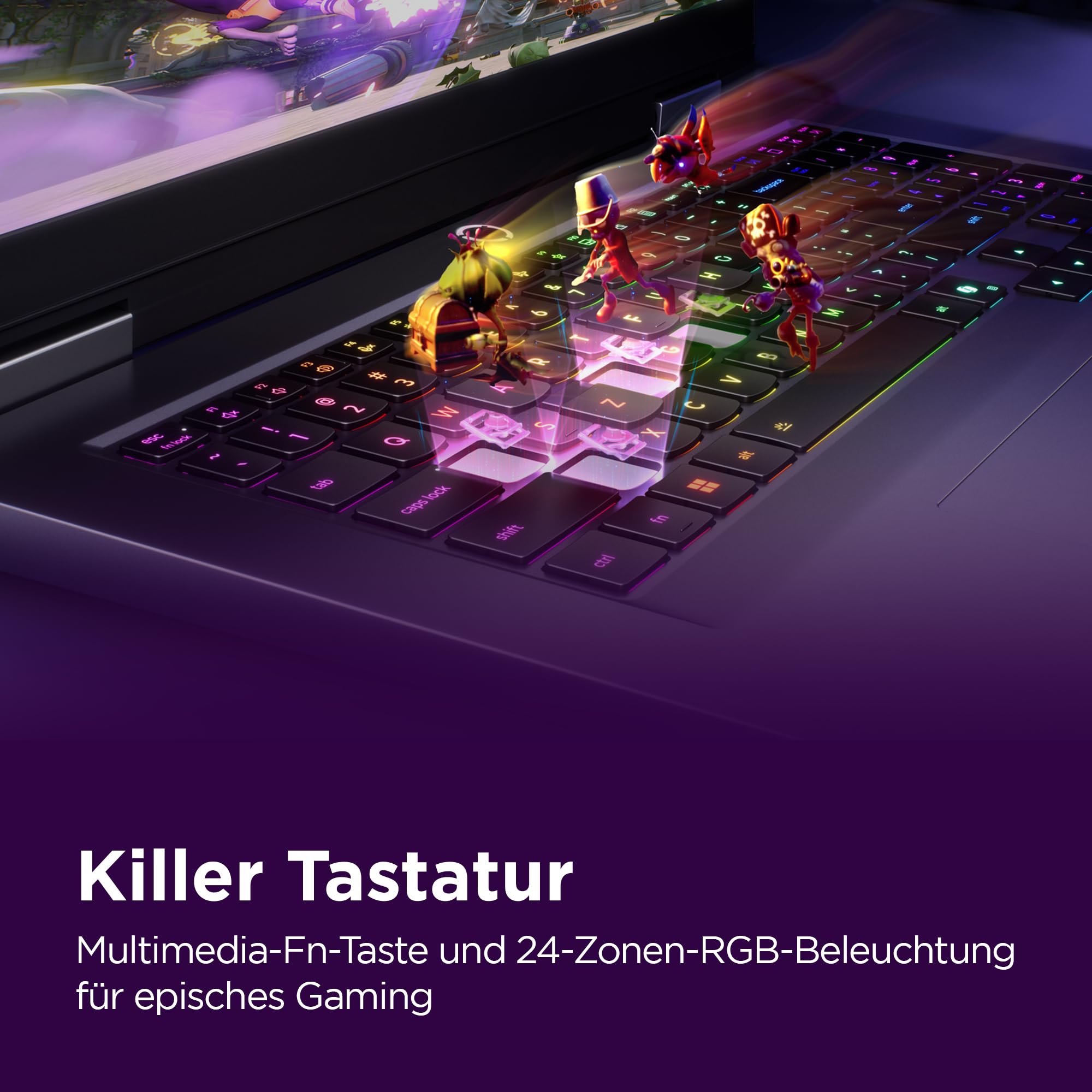 Lenovo LOQ Gaming AI Laptop | 17.3" Full HD 165Hz Display | NVIDIA GeForce RTX 5070 | Intel Core i7-14700HX | 16GB RAM | 1TB SSD | Win11 | QWERTZ | 24-Zonen-RGB-Tastatur | Grau | 3 Monate GamePass 8