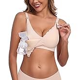Vinfact Hands Free Pumping Bra Adjustable Breast-Pumps Nursing Bras Comfort Maternity Breast Pump Bra - Beige S