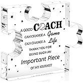 Funnli Baseball Coach Gifts Acrylic Plaque, Thank You Birthday Christmas Thanksgiving Gifts for Baseball Coach Hockey Soccer Football Volleyball Team Fitness Instructor