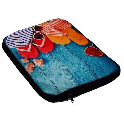 Nostaljia Synthetic and Polyester Blue Laptop Sleeve