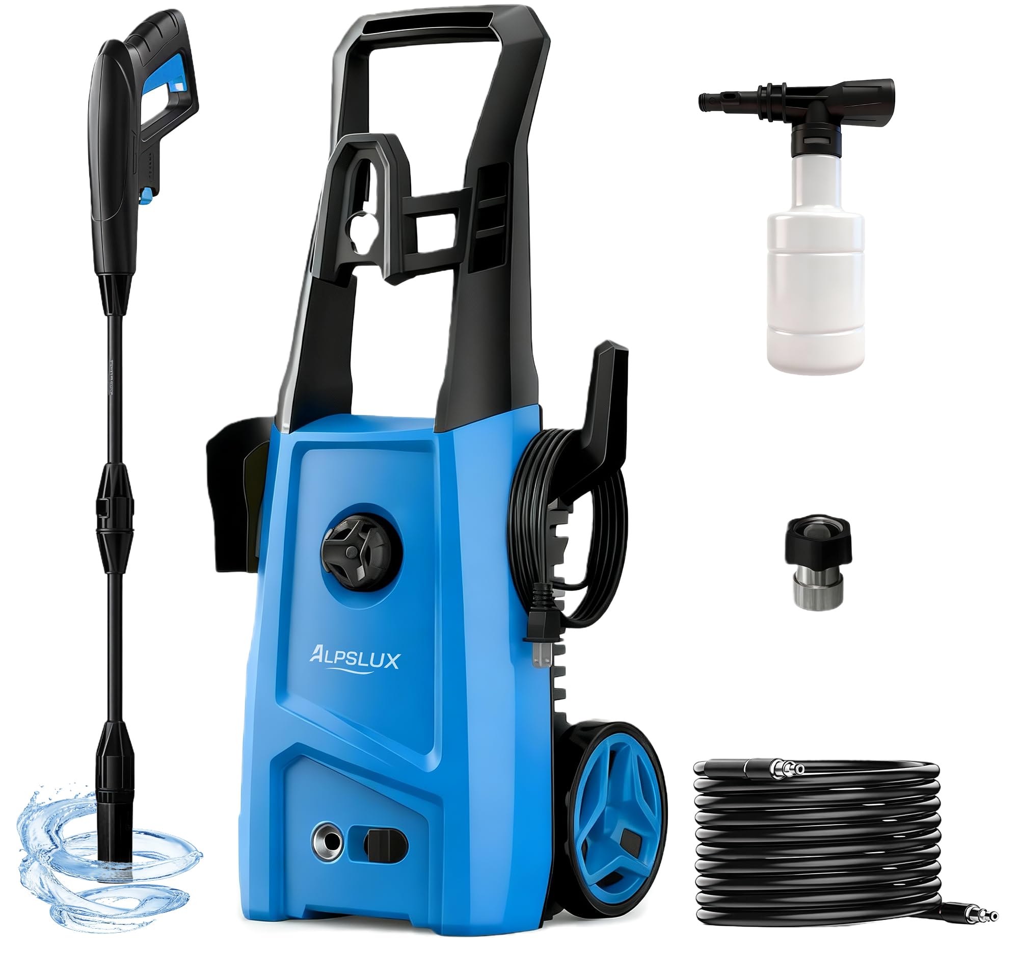 Photo 1 of Electric Pressure Washer Power Washer Electric Powered Power Wash Power Washers with Adjustable Nozzle, Pressure Cleaning Machine with Foam Cannon for Cars, Fences, Driveways, Patios, Home Cleaning