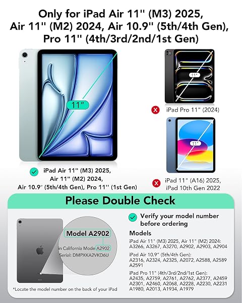 ESR IPAD AIR 11 INCH CASE WITH KEYBOARD (M3/M2, 2025/2024), IPAD PRO 11 (4TH/3RD/2ND/1ST GEN) & AIR 5/4TH MAGIC KEYBOARD CASE, EASY-SET FLOATING CANTILEVER STAND, PRECISION MULTI-TOUCH TRACKPAD, BLACK
