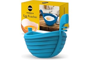 NEW!!! Eggondola Egg Poacher by OTOTO - Poached Egg Silicone Egg Cooker - Gondola Egg Silicone Poacher for Cooking Eggs - Kitchen Egg Cooker, Perfect Egg Maker - Egg Design Maker, Egg Kitchen Gadgets