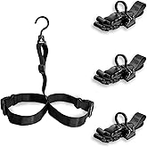 4PCS Adjustable Strap Fishing Boot Hangers with 360° Swivel Hook for Easy Storage and Fast Drying, Boot Drying Rack for Hanging Belts, Fishing Boots