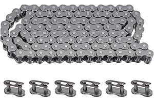 CQSPMOTO 415H Chain 110L Link Heavy Duty with 6 Master Connecting Links for 2 Stroke 49cc 60cc 66cc 80cc Engines Motor Motori