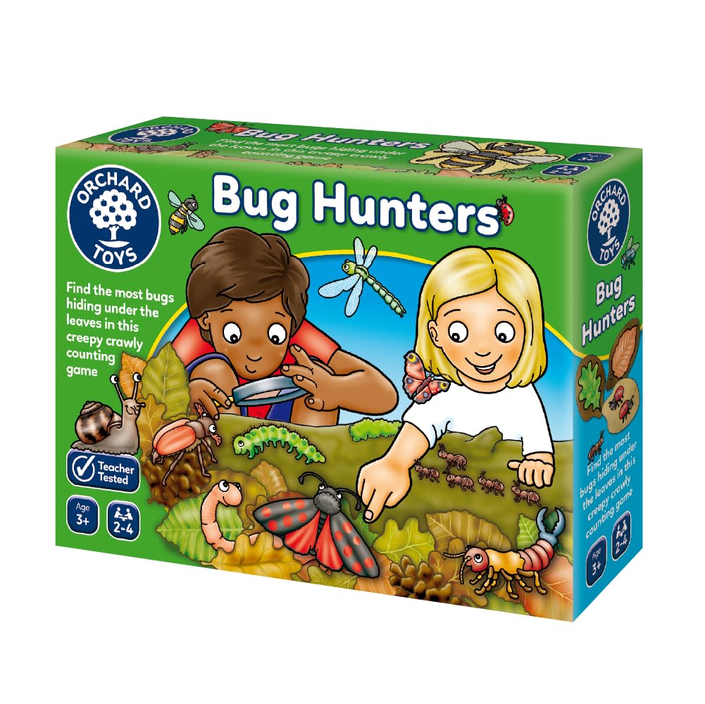 Orchard Toys Bug Hunters, A fun nature themed number and counting game, Ideal For Kids Age 3+, Educational, Preschool, 2-4 players