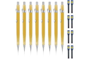 feelake 8 PCS Metal Mechanical Pencil, Comes With 8 PCS of 9 mm lead pencil refills
