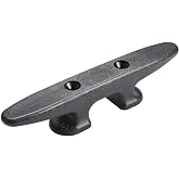 SEACHOICE Black Nylon Dock &amp; Boat Cleat UV-Resistant Open Base