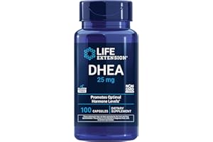 Life Extension DHEA 25 mg – Supplement for Hormone Balance, Immune Support, Sexual Health, Bone & Cardiovascular Health and Anti-Aging and Mood Support – Gluten-Free, Non-GMO – 100 Capsules