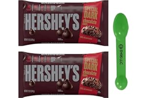 (Pack of 2) Hershey Special Dark Chocolate Baking chips 12 oz Bag, Real Mildly Sweet Chocolate - (EH95 LLC 2 in 1 Measuring Spoon Included)