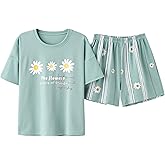 Vopmocld Big Girls' Lovely Sleepy Panda Sleepwears Cute Cartoon 2PCS Pajama Sets