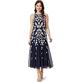 Adrianna Papell Womens Beaded Blouson Gown