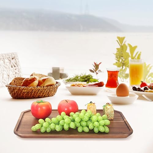 Pcs Large Wooden Serving Trays Fruit Platters Acacia Wood