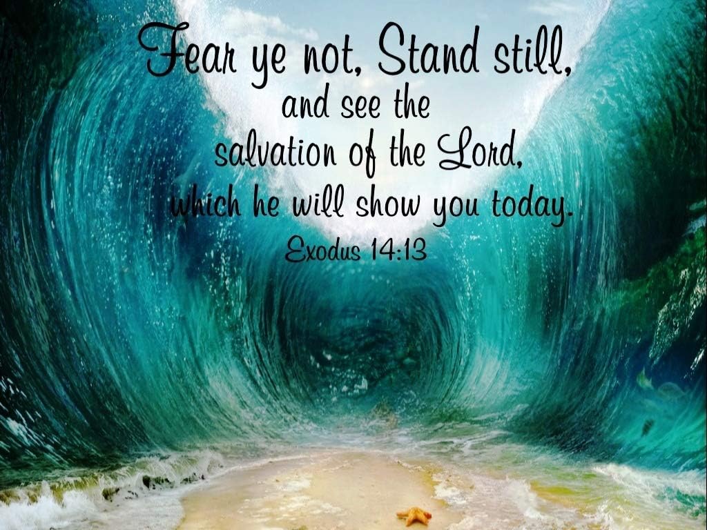 Amazon.com: Fear ye not Stand Still Poster Exodus 14:13 Wall Art (12x16): Posters & Prints