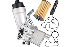 AUTOBABA Engine Oil Cooler Filter Housing Assembly with Extra Gaskets Compatible with 2011-2021 Chevy Cruze Limited Sonic Trax Buick Encore 1.4L Replaces 918-428 55566784 55565388 88179-91400