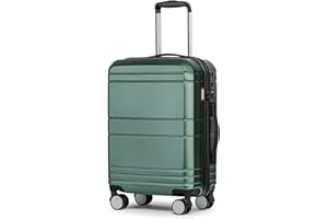 KYME Carry On Luggage 22x14x9 Airline Approved with TSA Lock Hard Shell Carry On Suitcase Lightweight Suitcases with Wheels Small Luggage for Men Women,Carry-On 20 Inch,Green