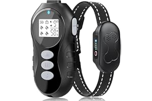DDZ Dog Shock Collar - 2000FT Range Rechargeable Dog Training Collar with Remote IPX7 Waterproof 4 Training Modes (Flashlight Beep Vibration Shock) Perfect for Small Medium Large Dogs (20-150lbs)