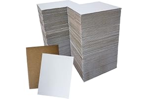 200 Packs 5x7 Inch Corrugated Cardboard Sheets, Premium Brown Kraft Cardboard Inserts Corrugated Dividers Bulk Flat for T-Shi