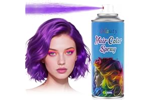 MINFEI Purple Hair Spray, Temporary Hair Color Spray for Kids Women, Purple Hair Dye, Temporary Hair Dye, Washable Hair Color Wax Non-Sticky For Cosplay Party DIY, Halloween, Christmas(120ML)