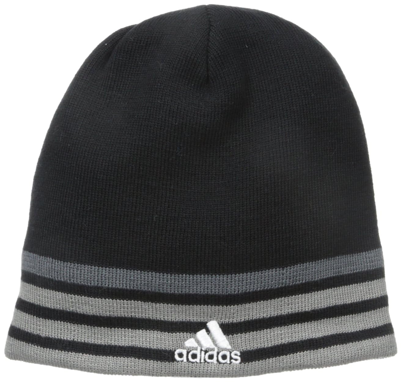 adidas Men's Eclipse Reversible Beanie, One Size, Black/Onix/Grey