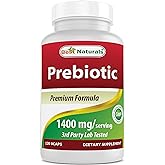 Best Naturals Prebiotics Fiber XOS (Xylo Oligosaccharide) 1400mg Serving 120 Veg Capsules