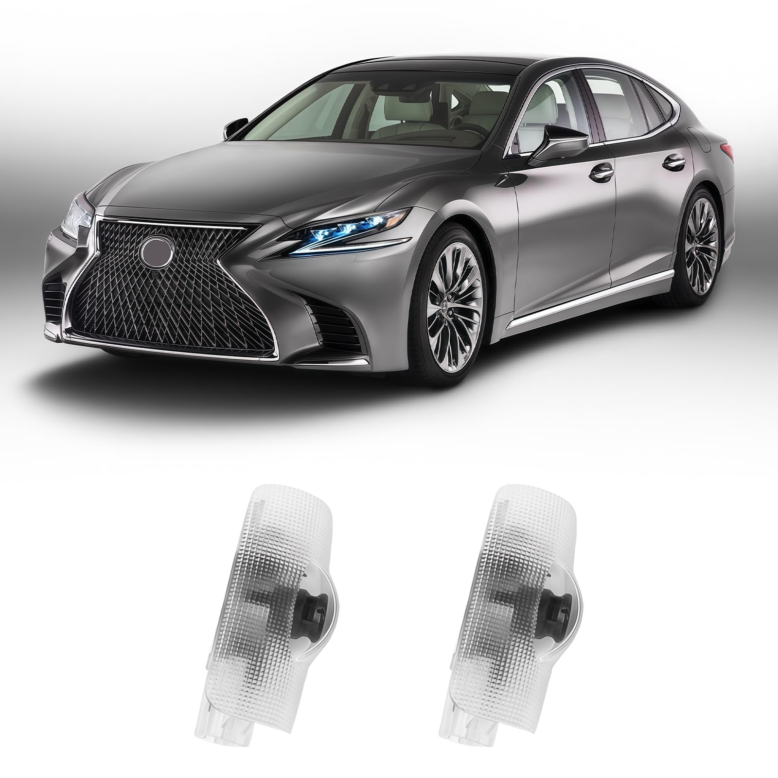 Photo 1 of 2Pcs Never Fade Car Door Lights Logo Projector Compatible with LS/ES/is/LX/RX/GS/GX/RC/UX Car Accessories, 3D Ghost Shadow Puddle Light