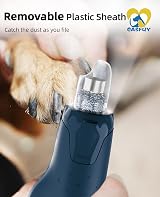 Casfuy Dog Nail Grinder Quiet 6-Speed 3 Ports LED Lights Rechargeable view 6