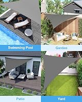 MOXTOYU Triangle Sun Shade Sail 3x4x5m Waterproof UV 98% Garden Canopy view 7