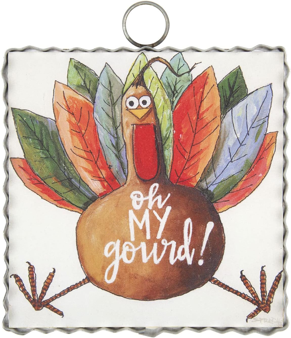 Plaques & Wall Art - The Round Top Collection - Mini Gallery Oh My Gourd - Metal & Wood