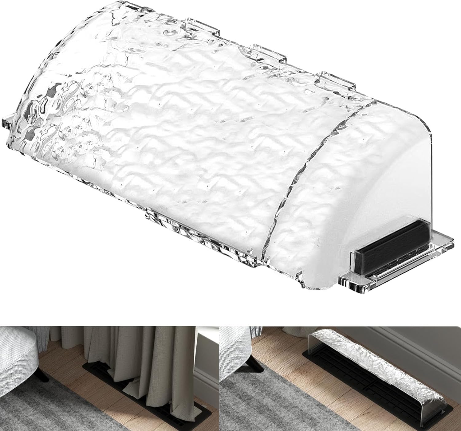 Registers, Grilles & Vents - 9-15.5 Inch Adjustable Magnetic Air Deflector with Unique Surface for Sidewall, Ceiling Registers and Vents (1 Pack)