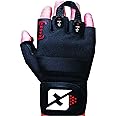 skott Evo 2 Weightlifting Gloves with Integrated Wrist Wrap Support-Double Stitching for Extra Durability-Get Ripped with The Best Body Building Fitness and Exercise Accessories