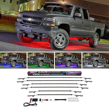 LEDGlow 6pc Multi-Color Truck Slimline 