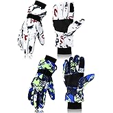 Jansun 2 Pairs Ski Gloves, Waterproof Snow Touchscreen Snowboard Warmest Breathable Snowboarding Gloves for Cold Weather Fits Men Women