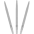 TARGET Darts Swiss Point SLK Luke Littler Dart Points (3 Pack Set of Tips) 35MM/42MM – Gold/Silver/Black | Rough Textured Dart Points, Replacement Steel Dart Tips, Professional Dart Accessories
