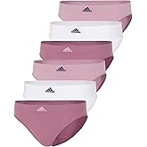 adidas Women's Seamless Bikini Underwear Multipack, Wonder Orchid Fishnet/White/Wonder Mauve, Small
