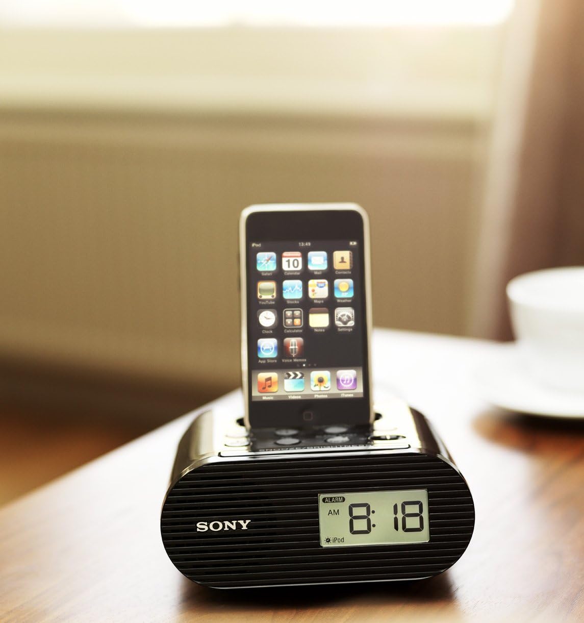 Sony Icf C05ipb Uhrenradio Mit Dockingstation Fur Apple Ipod Iphone Amazon De Heimkino Tv Video