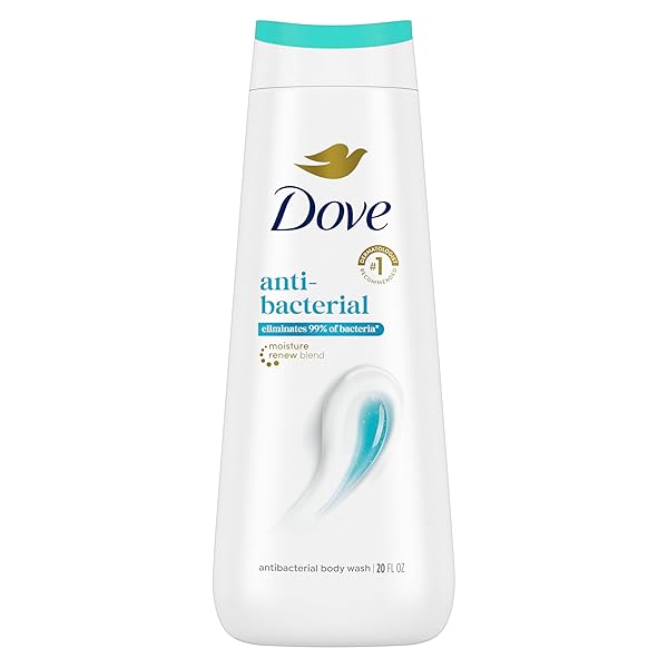 DOVE BODY WASH ANTIBACTERIAL FOR ALL SKIN TYPES PROTECTS FROM DRYNESS 20 OZ
