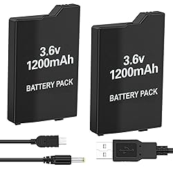 BSSING PSP Battery, 2Pcs 3.6v 1200mAh Lithium